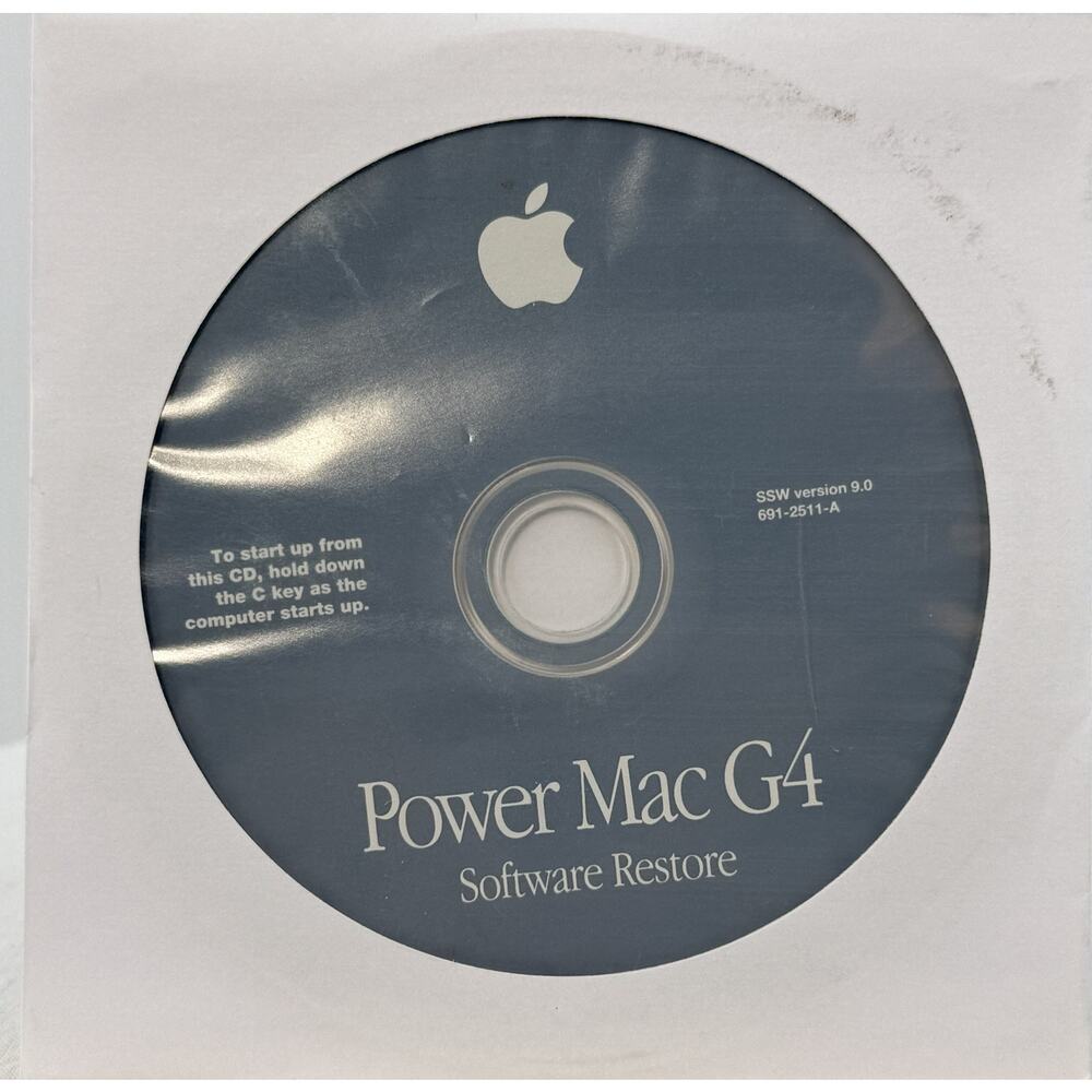 Apple Power Mac G4 Mac OS 9.0 Install & Restore CDs 691-2512-A 691-2511-A